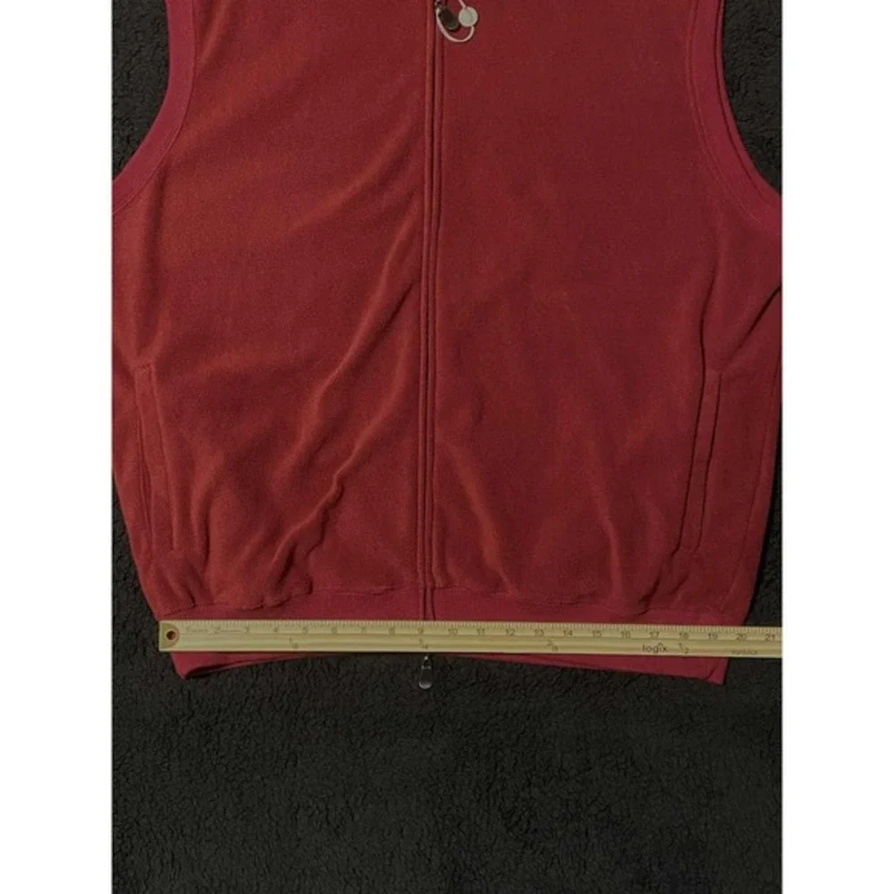 Alan‎ Flusser Golf XXL Vest Full Zip Sleeveless Sweater Menswear Maroon NWT